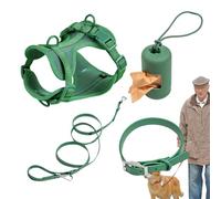 Dog Lead Set, Dog Harness Set, No Pull Dog Harness for Medium Dogs, Step in No Pull Pet Harness for Dogs and Puppies with Poop Bag Holder