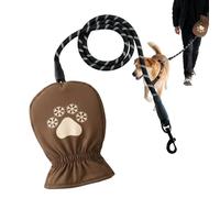 Dog Lead with Built In Glove Windproof Hand Warmer with Strap