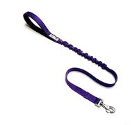 Dog Lead With Shock Absorbing Bungee Cord Training Walking Leash Soft Padded Handle (76" (1.9 Metres), Purple)