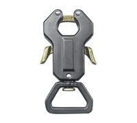 Dog Leash Clasp, Zinc Alloy Locking Clip, 3.19x1.38x0.31inch, Chain Locking Buckle, Quick-Release Mechanism, Rust-Resistant Finish, Ideal for Daily Training, Hiking, Camping, Gray