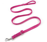 Dog Leash for Obedience Training and Easy to Use, Lightweight, Soft & Durable Adjustable and Easy to Clean for Small Medium Large Dog (Fuchsia, 1.1M-1.8M*2.5CM)