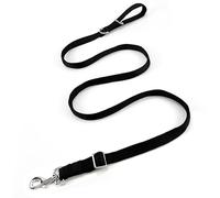 Dog Leash for Obedience Training and Easy to Use, Lightweight, Soft & Durable Adjustable and Easy to Clean for Small Medium Large Dog (Black, 1.1M-1.8M*2.5CM)
