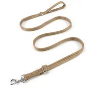 Dog Leash for Obedience Training and Easy to Use, Lightweight, Soft & Durable Adjustable and Easy to Clean for Small Medium Large Dog (Light Military Tan, 1.1M-1.8M*2.5CM)