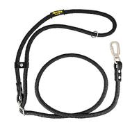 Dog Leash, Hands-Free, Adjustable, Handmade in Spain, for Small, Medium and Large Dogs. Black & Black.