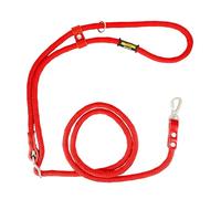 Dog Leash, Hands-Free, Adjustable, Handmade in Spain, for Small, Medium and Large Dogs. Red & Red.