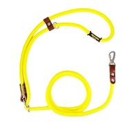 Dog Leash, Hands-Free, Adjustable, Handmade in Spain, for Small, Medium and Large Dogs. Yellow & Cognac.