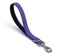 Dog Leash Heavy Duty Metal Hook,Reflective Training Lead,Nylon Traffic Padded Handle Short Dog Leashes. (Purple, 12")