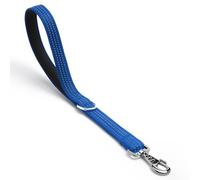 Dog Leash Heavy Duty Metal Hook,Reflective Training Lead,Nylon Traffic Padded Handle Short Dog Leashes. (Blue, 18")