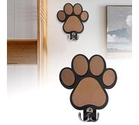 Dog Leash Holder for Wall - Cute Dog Accessories Organizer with Floating Shelf & 6 Key Hooks - Key Holder Wall Mount for Cute Stuff and Farmhouse (Black) Painted Stained Glass Window (A, One Size)