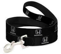Dog Leash Honda Logo Black Silver 6 Feet Long 1.5 Inch Wide
