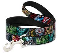 Dog Leash Marvel Avengers Superhero Villain Poses 6 Feet Long 0.5 Inch Wide, Multicolor (DL-6FT-WAV036-N)