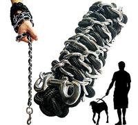 Dog Leash Metal Leashes with Pet Collar Training Walking Leads Heavy Duty Anti Bite Chain Rope with Pet Collar Hook for Medium and Large Dogs (x-Large)