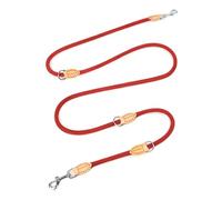 Dog Leash multifunctional 2.1M Generation Adjustable and Nylon For Large Hands Free Leash for 2 Dogs Universal(Red)