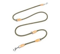 Dog Leash multifunctional 2.1M Generation Adjustable and Nylon For Large Hands Free Leash for 2 Dogs Universal(Coffee)