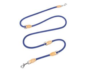 Dog Leash multifunctional 2.1M Generation Adjustable and Nylon For Large Hands Free Leash for 2 Dogs Universal(Blue)