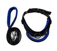 Dog Leash Nylon Pet Dog Collar Leash Set Adjustable Training Leashs Small Medium Dogs Safety Lead Collars Pet Leash(Blue,3.0cm*120cm)