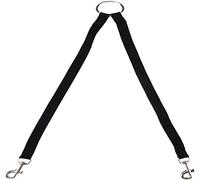 Dog Leash Nylon Pet Dog Coupler Leash Walking Lead Traction Rope For Two Dogs Collar Leading Puppy Leashes Pet Leash(Black,1.5 * 45cm)