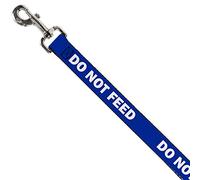 Dog Leash Pet Quote Do Not Feed Navy White 4 Feet Long 0.5 Inch Wide