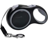 Dog Leash Retractable 5 meters / 16 feet Nylon Dog Lead 360° Tangle-Free Perfect Guide System Retractable Lead for Dogs up to 20 kg for Training Walking-Black