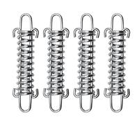 Dog Leash Shock Absorbing Spring - SUUJI 4 Pcs Dog Tie Out Shock Buffer Spring for Training Sun Shade Heavy Duty Steel Tent Rope Fixed Buckle Tensioner/Tightener Tightening for Outdoor Hiking Camping