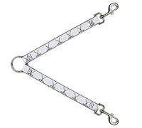 Dog Leash Splitter Hockey Sticks and Puck White Black 1 Foot Long 1 Inch Wide