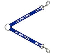 Dog Leash Splitter Pet Quote Do Not Feed Navy White 1 Foot Long 1 Inch Wide