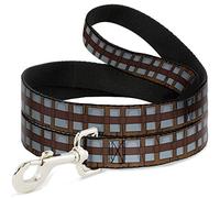 Dog Leash Star Wars Chewbacca Bandolier Bounding Browns Gray 4 Feet Long 1.5 Inch Wide