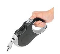 dog leash， TLL5001 Retractable Pet Leash Anti-Burst Zinc Alloy Hook Polyester Webbing,for pets(Fuchsia-Angel Blue,M)