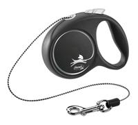 Flexi Black Design Cord Black Extra Small 3m Retractable Dog Leash/Lead for dogs up to 8kgs/18lbs