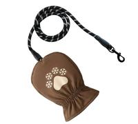 Dog Leash with Built-In Gloves - Waterproof Gloves with Straps - Complete Dog Walking Accessories - Cold Weather Winter Snow Outdoor Gear for Pet Owner and Puppy