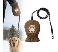 Dog Leash with Built-in Hand Warmer Mittens, Hand Warmer Gloves for Dog Walking, Winter-Dog Walking-Leash for Cold Weather, Thermal and Waterproof to Keep Hands Warm, Essential for Pet Lovers