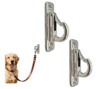 Dog Leashes Hooks for Wall, Pet Chain Parking Hook, Stainless Steel Dog Leashes Parking Holder, Pet Chain Management Hooks for Outdoor Living Room Front Door (Silver-2pcs)