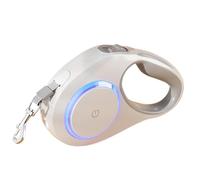 Dog Leashes - Retractable Dog Leashes with Rechargeable LED Light | Automatic Telescopic Traction Dog Lead | Non-Slip Handle Single-Touch Lock & Unlock 16.4-ft Lead, for Night Walk, Training, Jogging