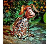 Luxform Solar LED Ornamental Metal Dog Use in Garden, Lawn, Paths, Flower Beds, Borders for Decoration & Atmosphere IP44