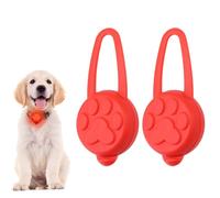 Dog LED Light Tag Clip-on Silicone Waterproof Pet Safety Harness with 3 Modes High Visibility for Night Walking Running Camping (Red)