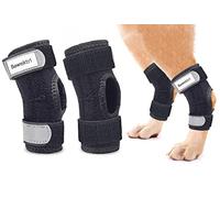 Dog Leg Braces for Rear Legs, Hock Brace for Back Legs with Metal Strips and Safety Reflective Straps for Short Legs, Joint Warps Support for Hind Legs Injuries Sprains Arthritis (Medium(1Pair)