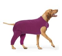 Dog Leg Surgery Suit, Large Dog Surgical Vest Post Operative Suit Anti Licking Sleeve Medical Shirt Leg Wound Cover Dogease Wound Protection Suit(Purple-red, 2XL)
