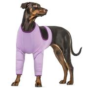 Dog Leg Wound Protector, Comfortable Dog Surgery Recovery Suit Long Leg Keep the Wound Clean and Dry(Purple, 2XL)