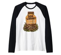 Dog Library Take A Stick Leave A Stick Raglan Baseball Tee