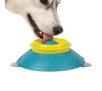 Dog Lick Ball Bowl - Enrichment by Suction Cup Non-Slip Licking Bowl with Ball Water Dispenser - Liquid Food, Treat, Water, Yogurt, Soothing Stimulation