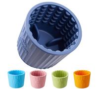 Dog Lick Bowl, Anxiety Relief Dog Licking Mat Freezer Treat Dispenser, Non-Slip Anti-Choking Silicone Slow Feeder Lick Bowl for Small Medium & Large Breed Dogs, BPA Free(Deep Blue,S)
