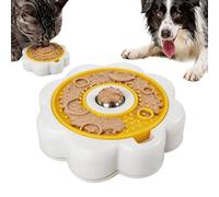 Dog Lick Bowl Ball, Slow Feeding Pet Treat Dish, Textured Silicone Feeder with Pattern, Non Slip Base Bowl, Calming Enrichment Tray Suction Style Indoor Pet Feeding Home Use