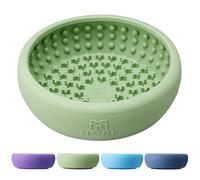 Dog Lick Bowl, Bestalk Anxiety Relief Lick Mat for Dogs, Non-Slip Freeze Licking Bowl Enrichment Puzzle Feeder for Distraction, BPA Free Silicone, Dishwasher Safe (Green,S)