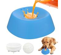 Dog Lick Bowl, Dog Licking Toy, Slow Feeder Dogs Bowls for Liquid Treat, Anti-Slip Bone Broth Dogs Lick Bowl with Entertained Ball, Yogurt Pup Licks Toy for All Breeds