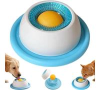 Dog Lick Bowl Non Slip Silicone Interactive Slow Feeder For Puppy And Dog Anxiety Relief Mental Stimulation Natural Eating Habit Training And Healthy Treat Feeding Daily Use (Blue)