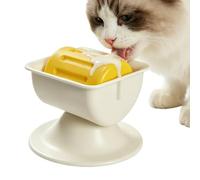 Dog Lick Bowl - Non-slip Slow Liquid Feeder Rolling Core Enrichment Dish For Weight Management | 20x20cm 185g Abs | Home Living Room Kitchen Dining Area Apartment Behavior Training Hardware