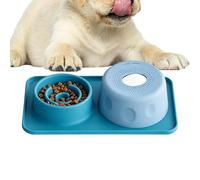 Dog Lick Bowl with Ball 2 in 1 Anti-Choking Silicone Feeding Dish