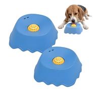 Dog Lick Bowl with Ball, 2 Pack Lick Ball Bowl for Dogs, Interactive Slow Feeder Dog Bowl for Yogurt, Peanut Butter, Broth & Supplements, Slow Feeder Ball Bowl to Slow Pet Eating, (Blue)