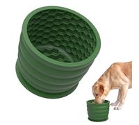 Dog Lick Mat with Suction Cup - Honeycomb Slow Feeder Bowl for Anxiety Relief - Non-Slip Cylindrical Pet Licking Bowl for Grooming, Training - BPA Free Silicone for Small to Large Dogs