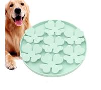 Dog Lick Pad Raised Flower Design Strong Suction Cup | Dog Puzzle Bowl Boredom Relief for Snacks Grooming Pet Training Shower Wall Wet Or Dry Food Water Yogurt Almond Butter